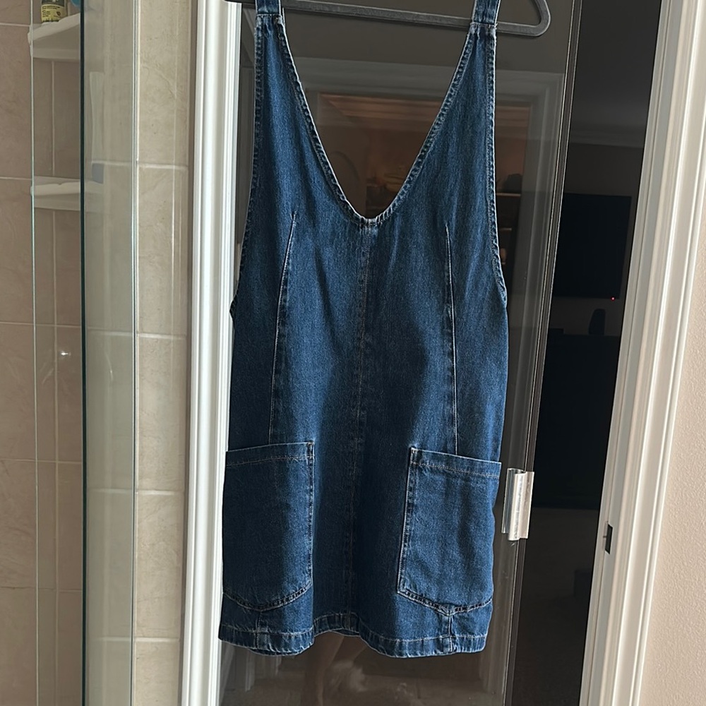 We the free Denim Sleeveless Dress with Pockets